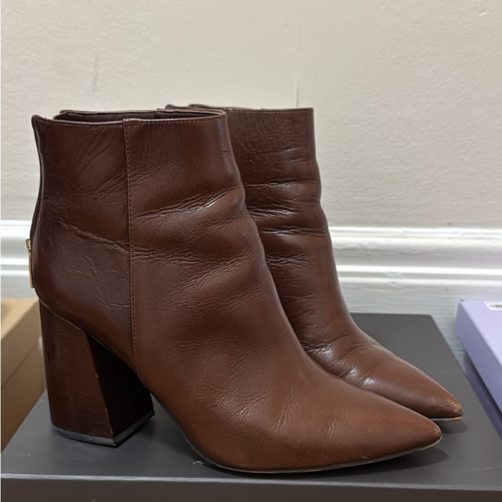 Brown Leather Ankle Boots